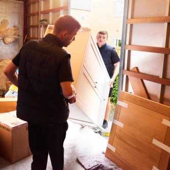 delivering furniture and cabinets to interior design client home