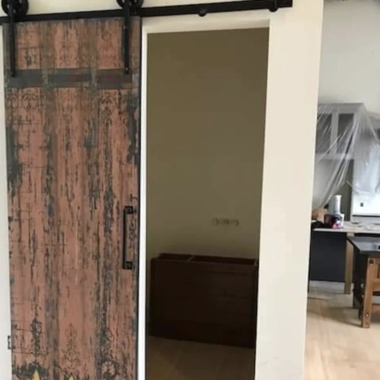 Sliding barn door for home office
