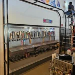 Back bar that hold liquor bottles