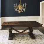 Formal wooden dining room table