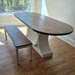 wood table with bench