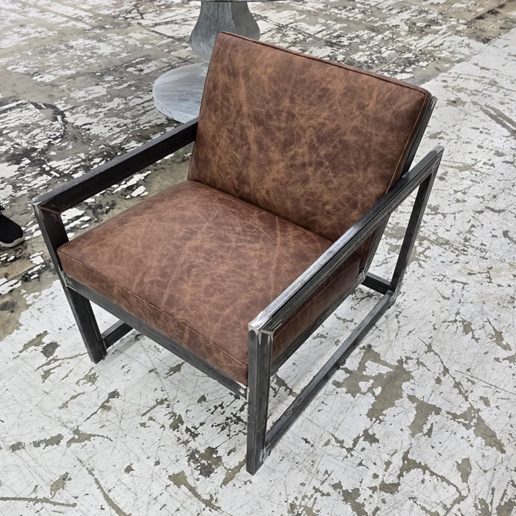 seating with leather and metal dining chair