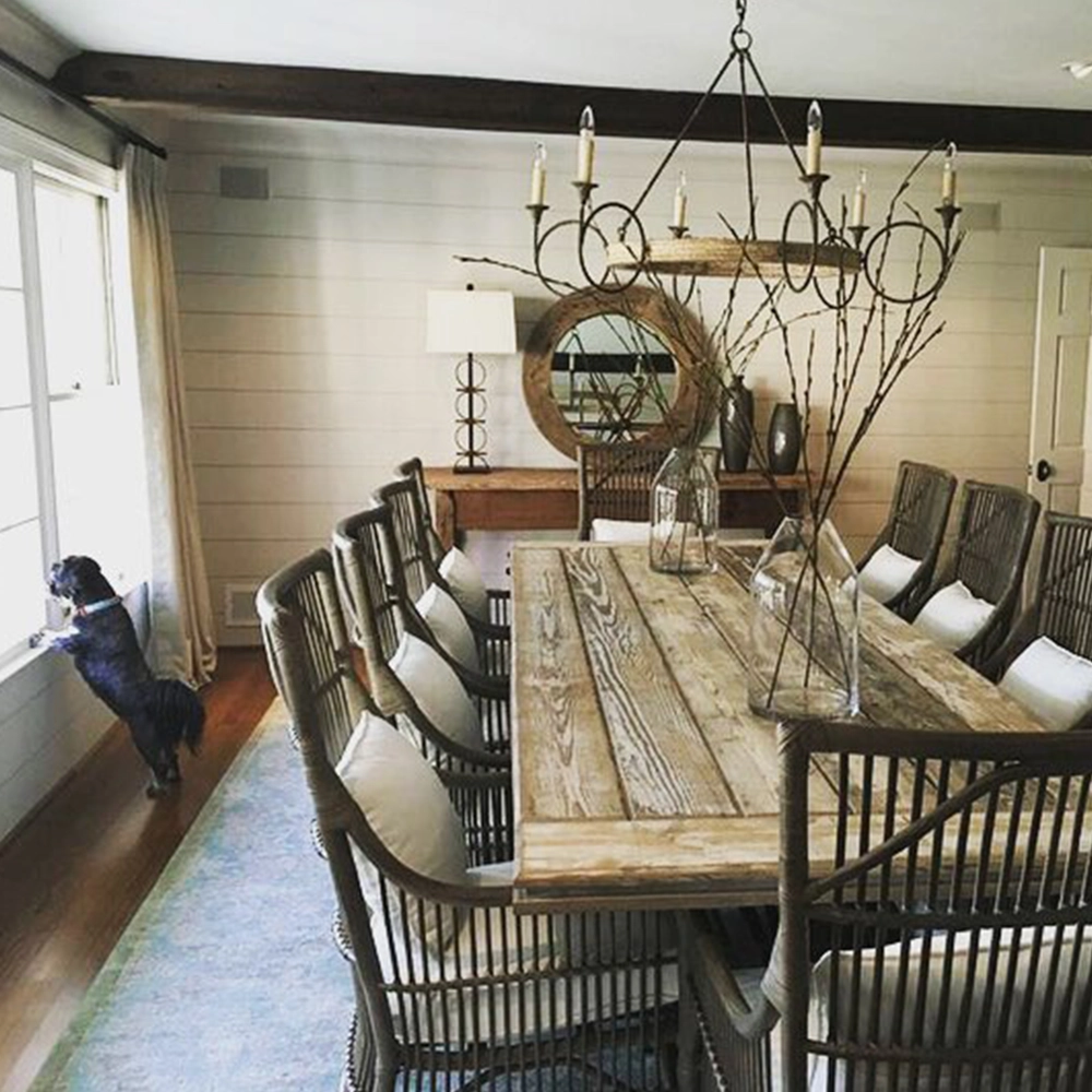 large table with custom dining chairs