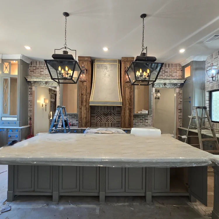 large kitchen island with seating