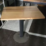 custom square wood and metal table for restaurant or coffeeshop