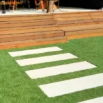 steps and pavers in outdoor entertainment space