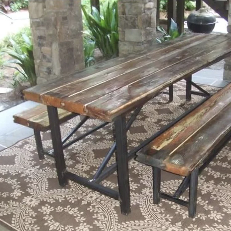 dining table set with wooden benches