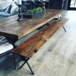 dining table set with matching bench