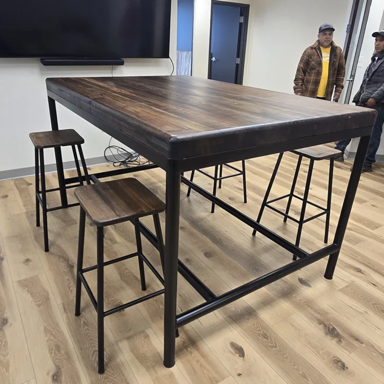 high top dining table set with chairs